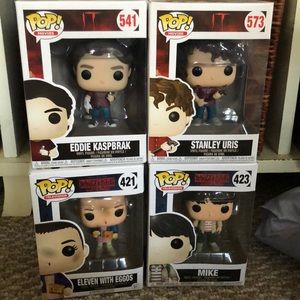4 funko pops, can also be sold separately